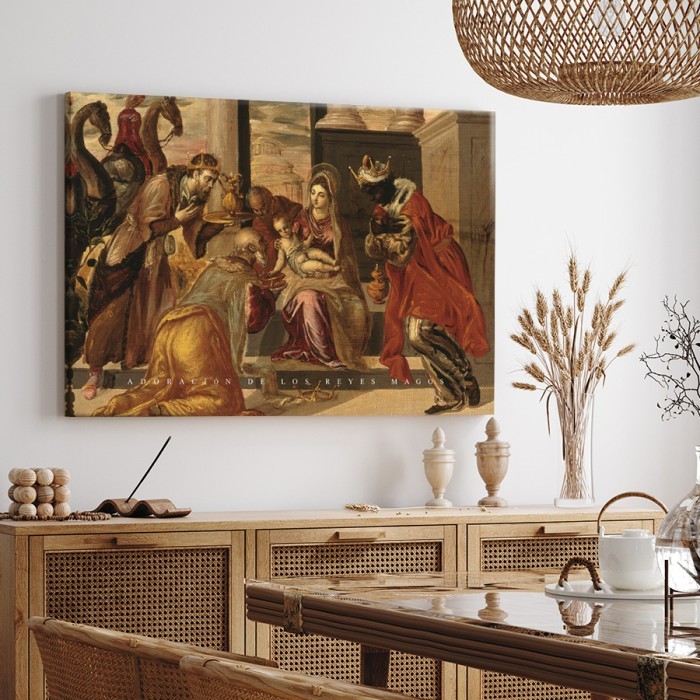 Πίνακας σε καμβά για το δωμάτιο – Adoration of the Magi with Camels 